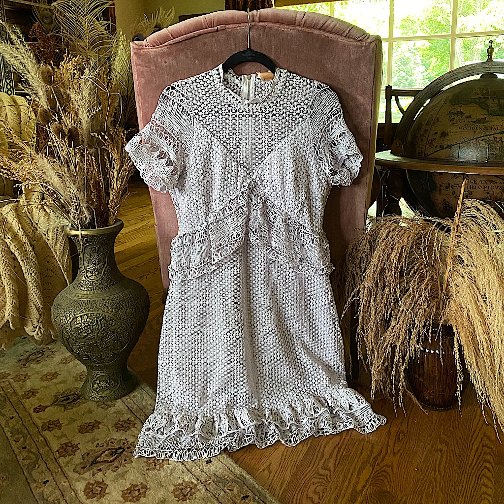 Nwt Designer Lilac Lace Dress